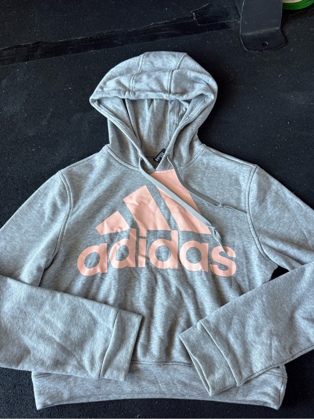 Adidas Gray and Pink Pullover Hoodie